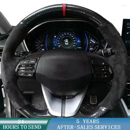 Steering Wheel Covers Car Cover Non-Slip Suede Original Braid For Elantra 4 2023 Ioniq 2023-2023