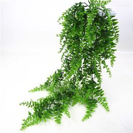 Decorative Flowers Artificial Leaves Plastic Green Plant Vine Wall Hanging Home Garden Living Room Club Bar Decorated Fake Ivy