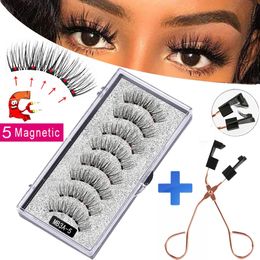 False Eyelashes MBA 5 Magnetic Curler Set Long 3D Mink lashes Wear faux cils magnetique Natural Thick 231102