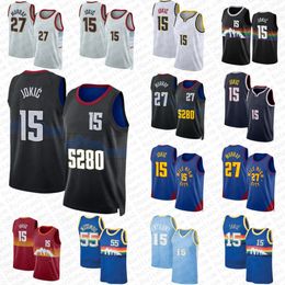 15 Nikola Jokic 27 Jamal Murray Basketball-Trikots Herren Allen 3 Iverson Carmelo Anthony Dikembe Mutombo 2023 2024 City Aaron Gordon Retro-Shirt