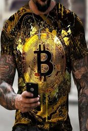 Men's T-Shirts TShirt Crypto Currency Traders Gold Coin Cotton Shirts3513211