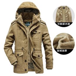 Men's Down Parkas Parka Men Coats Winter Jacket Thicken Hooded Waterproof Outwear Warm Coat Casual Mens Jackets Overcoat Fur Thick coats 231102