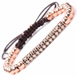 Charm Bracelets 2023 Fashion Men Braided Bracelet Cz Long Tube Braiding Macrame & Bangles For Women Jewellery Dropship