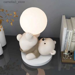 Desk Lamps Cute Bear Ornaments Home Decorations Bedroom Bedside Night Lights Birthday Moving Housewarming Gifts Q231104