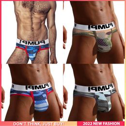 Underpants 4Pcs/Lot Cotton Gay Panties Jockstrap Men's Briefs Low Waist Slip Sexy Man Underwear Brief Men Clothes