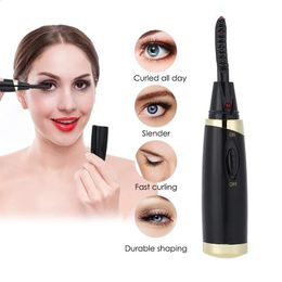 Eyelash Curler Portable Heated Eyelash Curler Mini Electric Eye Lashes Brush Long-Lasting Quick Mascara Curling Eyelash Brush Makeup Device 231102