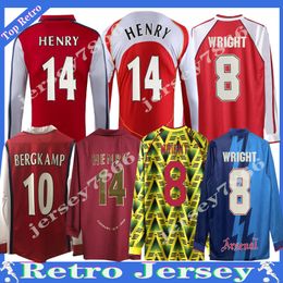 02 03 05 06 Retro HENRY Long sleeved Soccer Jerseys HIGHBURY PIRES REYES 92 93 94 95 96 98 99 BERGKAMP ADAMS Persie Galla V. PERSIE 88 89 90 Vintage Classic FOOTBALL SHIRT