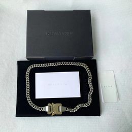 Charm Bracelets Classic 1017 Alyx 9sm Bracelet Cuban Link Chain for Men Personalised Steel Safety Buckle Women's Necklace 231102
