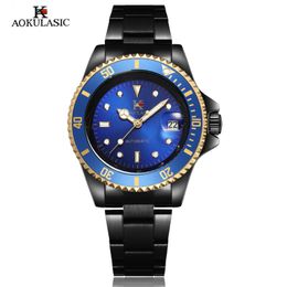 Wristwatches Mechanical Watch Men Auto Date Top Sport Automatic Watches Stainless Steel Army Military