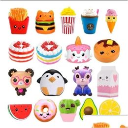 Decompression Toy Pu Squishy Fidget Toy Cartoon Popcorn Slow Rising Cream Scented Anti Kawaii Kids Squishies Toys Gift Drop Delivery T Dhqmb