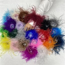 Charm Bracelets Ostrich Feathers Cuff Bracelet for Women Accessories Fashion Jewellery Bridesmaid Gift Jewelry Anklet 231102