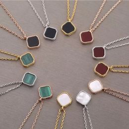 2023 New 100% 925 Silver Fashion Vans Cleef Necklace Original Brand Logo Flower Motifs Pendant Mini 4/Four Clover Necklace Quality 18k Gold Designer Necklace for Women