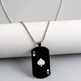 Pendant Necklaces Hip Hop Fashion Personality Black White Heart A Poker Pendants For Men Women's Party Charm Gifts Wholesale