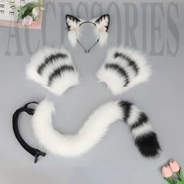 Catsuit Costumes Winter Warm for Women Girls New Animals Tigre Paws Headwear Hair Band Tail Cosplay Gloves Halloween Party Gifts