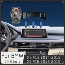 Car Holder For BMW X5 F15 X6 F16 2014-2019 Car Wireless Charger Mobile Phone GPS Navigation Sensor Bracket Screen 10.3 Inch Fixed Base Q231104