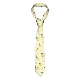 Bow Ties Cute Yellow Pineapple Neckties Men Women Polyester 8 Cm Neck Tie For Mens Casual Narrow Suits Accessories Cravat Cosplay Props