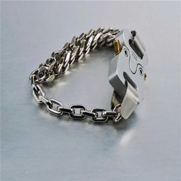 11 High Quality Alyx Bracelet Men Women Mixed Link Chain Metal 1017 Alyx 9sm Bracelets Fine Steel Colorfast Q0717263S