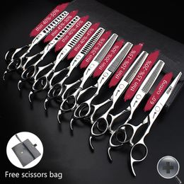 Scissors Shears 5567inch Japanese 440c hairdressing scissors professional hairdresser special set hair cutting 231102