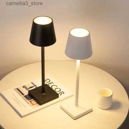 Desk Lamps LED Desk Lamp Bar Restaurant Ambiance Wireless Table Lamps Study Office Light Waterproof Touch Lamp with USB Charging Q231104
