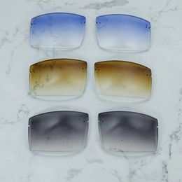 Lenses Big Square Lenses for Carter 012 Wood Sunglasses, Lens For 012 Buffalo Horn Glasses, Lens Only Sunglasses Lens Replacement For Met