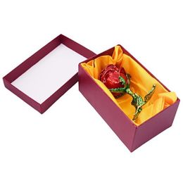 Jewelry Stand Creative Alloy Rose Flower Storage Box Faux Diamond Rings Earrings Case B36D Drop Delivery Packaging Display Dhgarden Dh3Kh