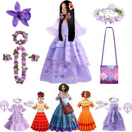 Cosplay Isabela Cosplay Princess Costumes For Girls Baby Mirabel Madrigal Dress Children Dolores Pepa Fancy Clothes Party Vestidos 230403