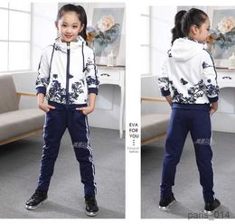 Clothing Sets Clothing Set Girls Clothes Jacket Floral Zipper Kids Pants Kids Tracksuit For Girls Clothing Sets Sport Suit Spring