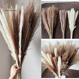 Decorative Flowers 15PCS Natural Pampas Grass Dried Bouquet Home Table Bohemian Decor Preserved Artificial Flower Wedding Party Decoration