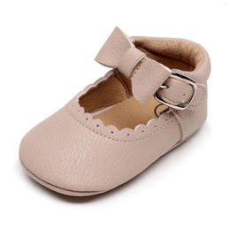 First Walkers 2023 Baby Girls Princess Shoes Soft TPR Sole Infant Toddler Girl Casual Leather Single Flats Mary Janes