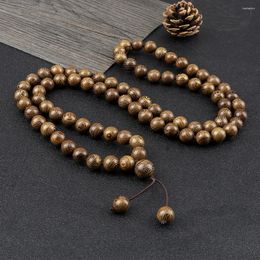 Strand 8MM/10MM 108 Wooden Beads Necklace Bracelets Buddhist Prayer Yoga Jewellery Handmade Gifts For Women Men Elastic Fashion