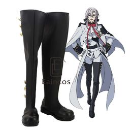 Catsuit Costumes Anime Seraph of the End Mikaela Hyakuya Cosplay Shoes High Boots Customized Size