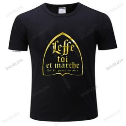 Mens TShirts LeffeYourself And Walk If You Still Can tshirt French Text Humour Beer Alcohol Drinking Lovers EU Size T Shirt 230403