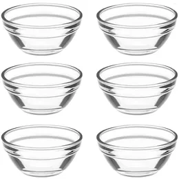 Bowls 6pcs Home Jelly Cups Pudding Small Glass Prep