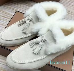 Super Mens women Sports Shoes Winter Fur dress shoes casual Walking sneakers Suede leather designer open walk dresses boots