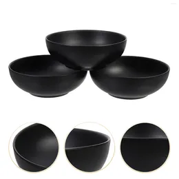 Dinnerware Sets 3 Pcs Rice Bowls Japanese Black Frosted Small Serving Sauce Dried Fruit Dipping Canteen Appetiser Pot Seasoning Plates
