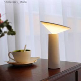 Desk Lamps Rechargeable Table Lamp Modern LED Portable USB Touch Switch Night Light Hotel Cordless Desk Lamps for Living Room Restaurant Q231104