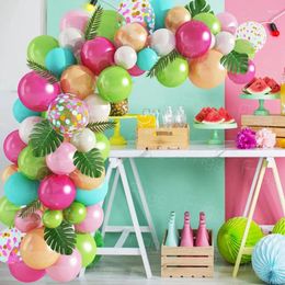 Party Decoration Tropical Hawaiian Balloon Garland Arch Kit Ballon Baby Shower Confetti Birthday Summer Hawaii Decor Wedding