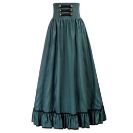 Skirts Vintage Skiing Women's Gothic Punk Maxi Skiing High Waist Pleated A-Line Elastic Waist Vintage Pleated Club Cocktail Party Skiing Women 230403