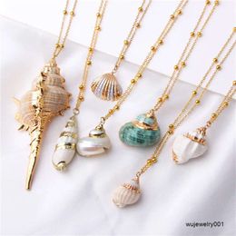 Lateefah 2019 Boho Shell Necklace Conch Seashell Necklace Pendant For Women Collier Femme Shell Porcelain Snail Summer Jewellery