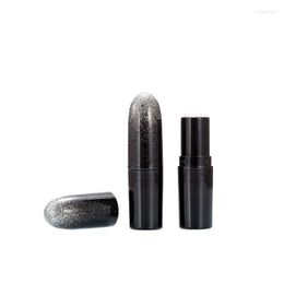 Storage Bottles 12.1mm Empty Lipstick Tube Round Plastic Lipbalm Tubes High Grade Gradient Black Lip Packaging Containers