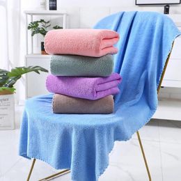 Towel Fashion Coral Velvet Beauty Salon Quick-Dry Bath For Adult Children Super Soft Stuffed Large Size Washable Beach Towels