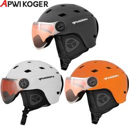 Ski Goggles Ski Helmet Snowboard Helmet Lightweight Integrated Skateboard Helmet with Goggles Ski Protective Helmet 16 Vents for Men Women 231102