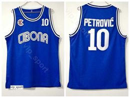 Drazen Petrovic 10 Cibona Zagreb Basketball Jersey - Kitsociety