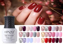 HNM Soak Off 6PCS Colour Gel Nail Polish Set UV LED Nail Varnish Long Lasting Primer Salon Manicure 8ML Gift Set6593683