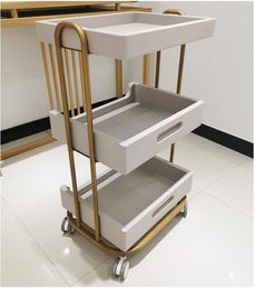 Beauty car trolley massage SPA multi-functional nail storage mobile shelving special beauty salon