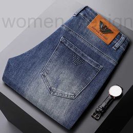 Men's Jeans designer luxury Autumn and winter new style jeans for men Slim fit, small feet, elastic, medium high waist, casual, versatile trousers, fashionable VTCK