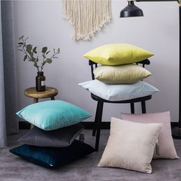 Pillow Drop Ship Super Soft Velvet Cover Plain Solid Velour Home Decor Case Decorative Throw 45x45cm