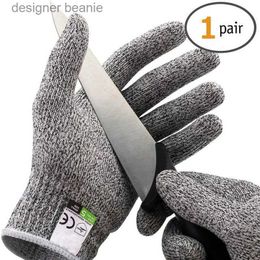 Five Fingers Gloves Anti-Knife Security Protection G with HPPE Liner Cut Resistant Safety Working GsL231103