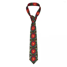 Bow Ties Custom Mexican Spanish Embroidery Flowers Tie For Men Formal Traditional Textile Silk Wedding Necktie