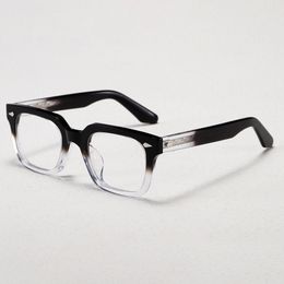 Optical Eyeglasses For Men Women Retro Designer TVR GROBER Fashion Acetate Fibreglass Frames European and American Square Style Anti-Blue Light Lens Plate With Box